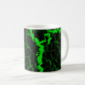Cracks Space Lava - Green Kaffeetasse (VorderseiteRechts)