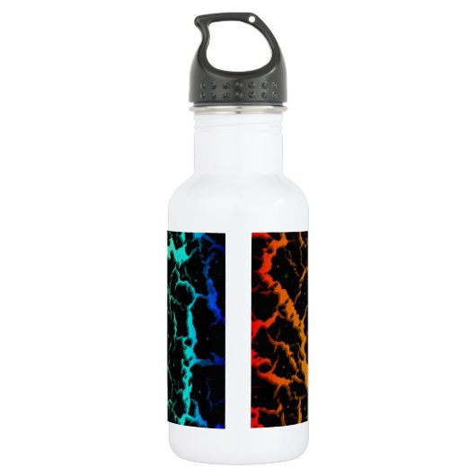 Cracks Space Lava - Heat ROYCB Edelstahlflasche (Rückseite)