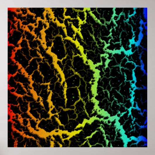 Cracks Space Lava - Heat ROYCB Poster (Vorne)