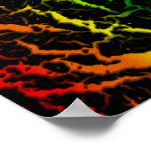 Cracks Space Lava - Light Spectrum Poster (Ecke)