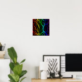 Cracks Space Lava - Light Spectrum Poster (Heimbüro)