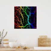 Cracks Space Lava - Light Spectrum Poster (Küche)