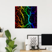 Cracks Space Lava - Light Spectrum Poster (Heimbüro)