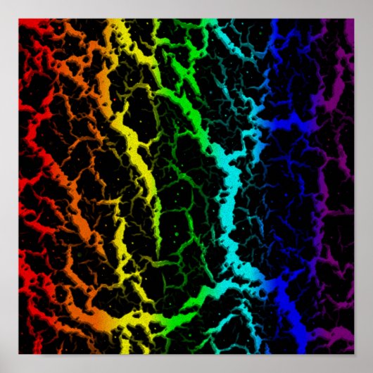 Cracks Space Lava - Light Spectrum Poster (Vorne)