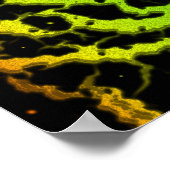 Cracks Space Lava - Rainbow OYGBP Poster (Ecke)