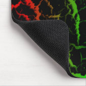 Cracks Space Lava - Rot/Grün Mousepad (Ecke)