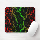 Cracks Space Lava - Rot/Grün Mousepad (Mit Mouse)