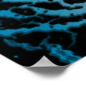 Cracks Space Lava - White/Sky Blue Poster (Ecke)