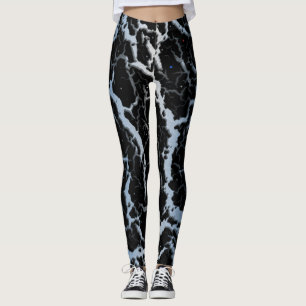 Crackspace Lava - Blau/Weiß Leggings