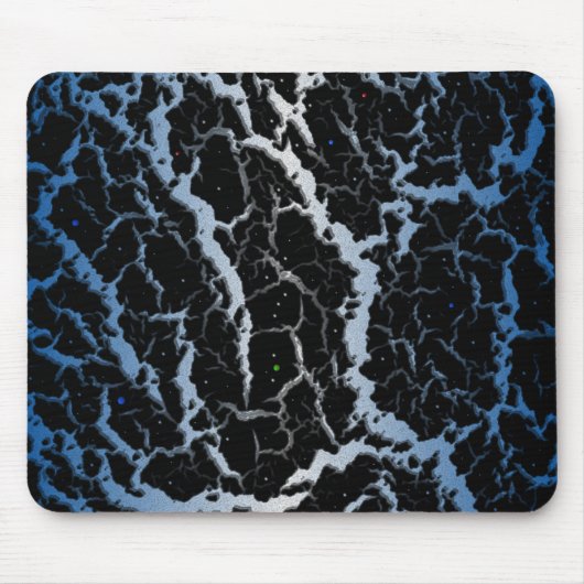 Crackspace Lava - Blau/Weiß Mousepad (Vorne)