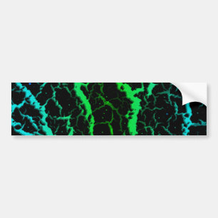 Crackspace Lava - Cyan/Green Autoaufkleber