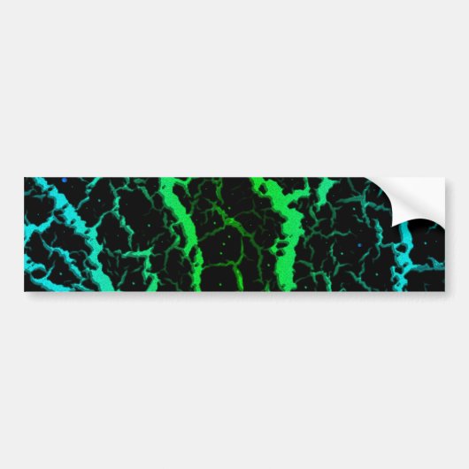 Crackspace Lava - Cyan/Green Autoaufkleber (Vorne)