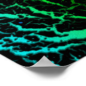 Crackspace Lava - Cyan/Green Poster (Ecke)
