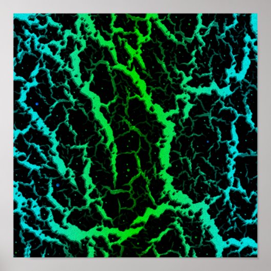 Crackspace Lava - Cyan/Green Poster (Vorne)