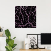 CrackSpace Lava - Glitzer Pink Poster (Heimbüro)