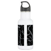 CrackSpace Lava - Glitzer Silver Edelstahlflasche (Rückseite)