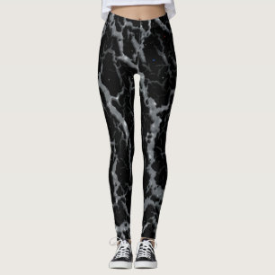 CrackSpace Lava - Glitzer Silver Leggings