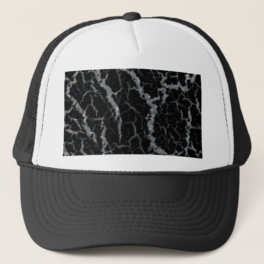 CrackSpace Lava - Glitzer Silver Truckerkappe (Vorderseite)