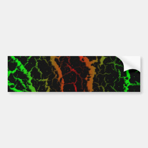 Crackspace Lava - Grün/Rot Autoaufkleber