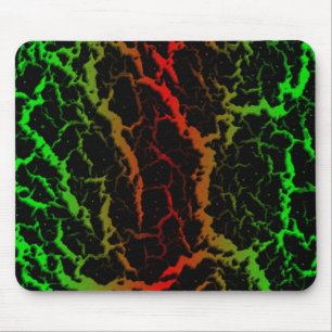 Crackspace Lava - Grün/Rot Mousepad