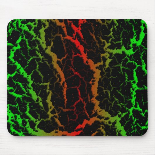 Crackspace Lava - Grün/Rot Mousepad (Vorne)