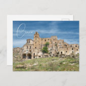 Craco Ghost Town Basilicata Italien Postkarte (Vorne/Hinten)