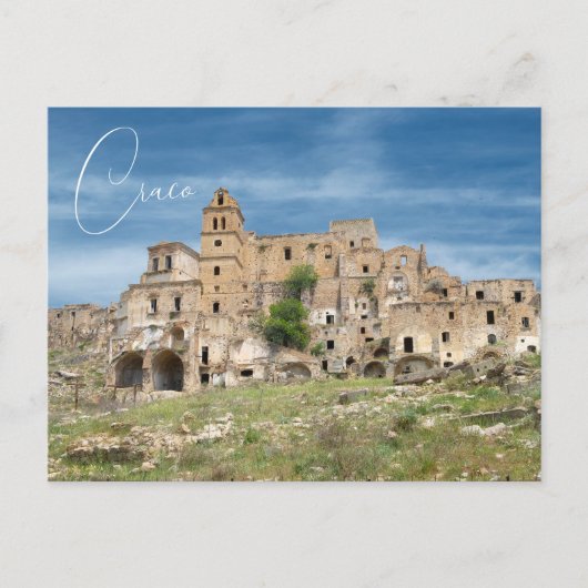 Craco Ghost Town Basilicata Italien Postkarte (Vorderseite)