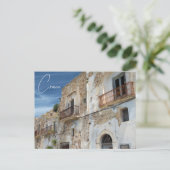 Craco Ghost Town Houses Basilicata Italien Postkarte (Stehend Vorderseite)