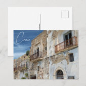 Craco Ghost Town Houses Basilicata Italien Postkarte (Vorne/Hinten)