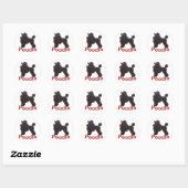 Cradle Black Poodle Sticker (Blatt)