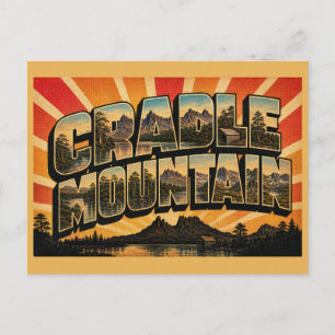 Cradle Mountain TAS Vintage Reise Kunst Postkarte