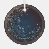 Craete Your Own Magic Filigree Moon Ornament Aus Glas (Vorderseite)