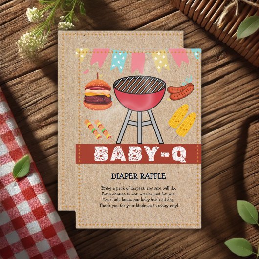 Craft Baby Q Grill Babydusche Begleitkarte