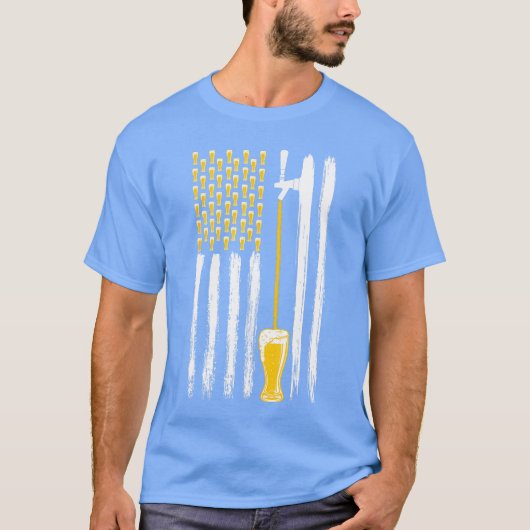 Craft Beer American Flag USA 4th July Alcohol Brew T-Shirt (Vorderseite)