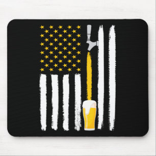 Craft Beer Amerikanische Flagge USA 4. Juli Brauer Mousepad