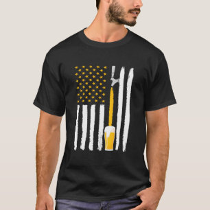 Craft Beer Amerikanische Flagge USA 4. Juli Brauer T-Shirt