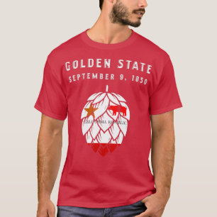 Craft Beer California Flag USA 4. Juli Brauerei T-Shirt