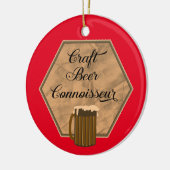 Craft Beer Connoeur Keramik Ornament (Links)