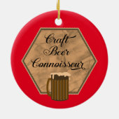Craft Beer Connoeur Keramik Ornament (Hinten)