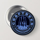 Craft Beer Connoisseur Blue Button (Vorne & Hinten)