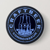 Craft Beer Connoisseur Blue Button (Vorderseite)