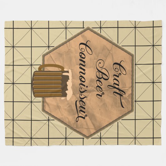 Craft Beer Connoisseur Fleecedecke (Vorderseite (Horizontal))