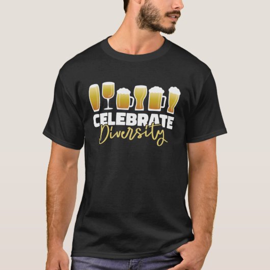 Craft Beer Home Brewing  House Celebrate Diversity T-Shirt (Vorderseite)