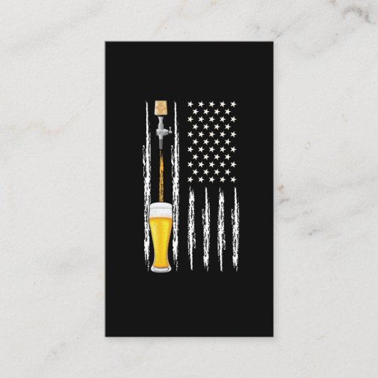 Craft Beer Liebe American Flag USA 4. Juli Brauere Visitenkarte (Vorderseite)