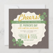 Craft Beer St. Patrick's Day Einladung (Vorderseite)