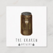 Craft Bier Civico Skull Sketch Quadratische Visitenkarte (Vorderseite)