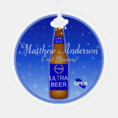 Craft Brauerei Bierflasche Bar Weihnachtsschmuck (Rückseite)