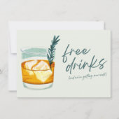 Craft Cocktail Funny Free Drinks Foto Hochzeit Save The Date (Vorderseite)