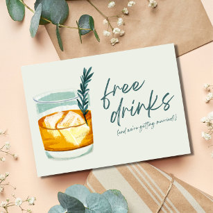 Craft Cocktail Funny Free Drinks Foto Hochzeit Save The Date