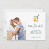 Craft Cocktail Funny Free Drinks Foto Hochzeit Save The Date (Rückseite)